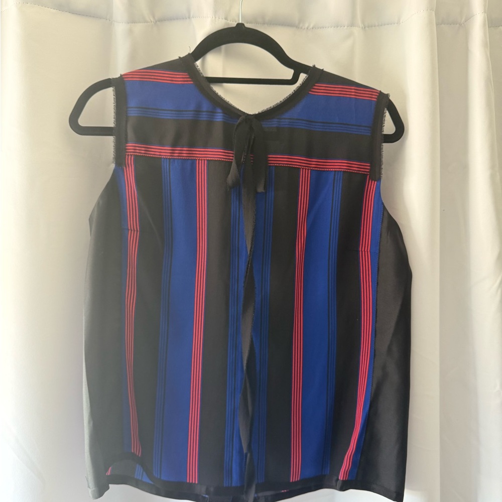 Marc Jacob’s silk Striped Sleeveless Top - Blue and Red, new